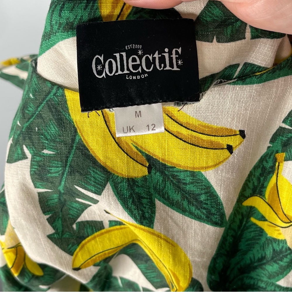 Collectif Banana Print Top Medium - Picture 3 of 10